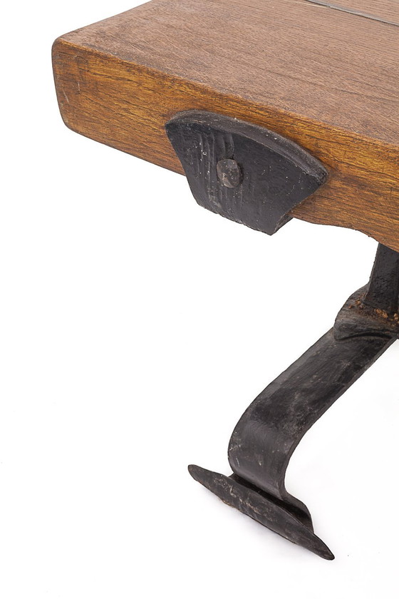 Image 1 of Brutalistischer Couchtisch Aus Massiver Ulme, 1950