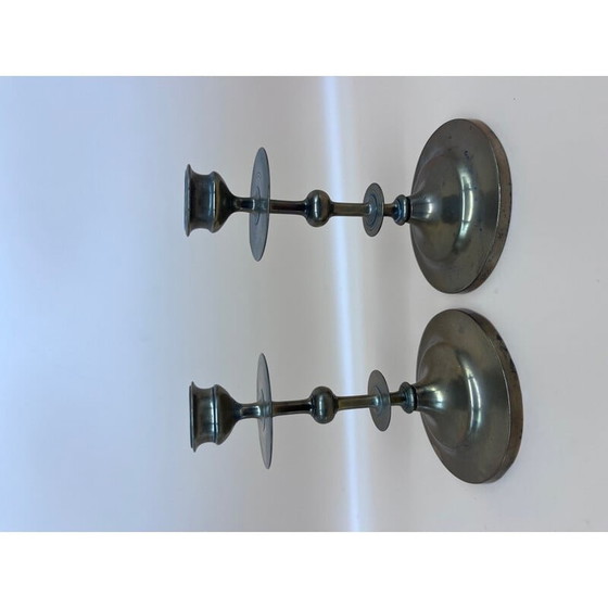 Image 1 of Vintage-Kerzenhalter aus Messing, 1950