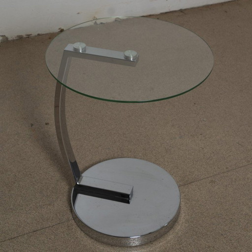 Vintage Beistelltisch aus Chrom und Glas