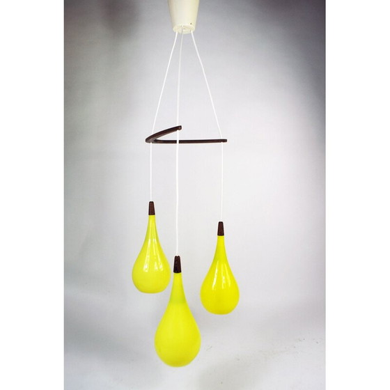 Image 1 of Gelber Vintage-Kronleuchter von Holmegaard, 1960er Jahre