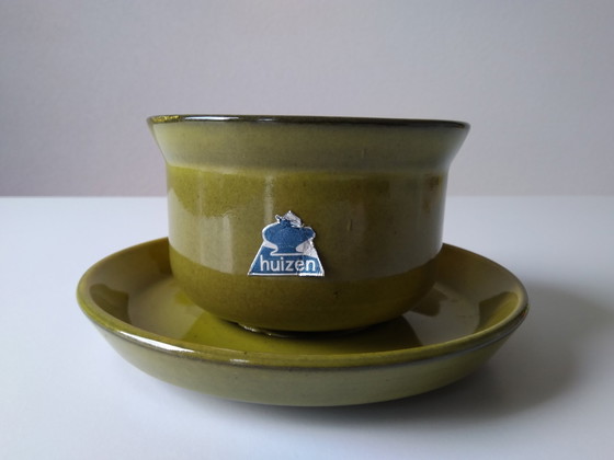 Image 1 of Potterie De Driehoek Huizen Schüssel mit Bodenplatte