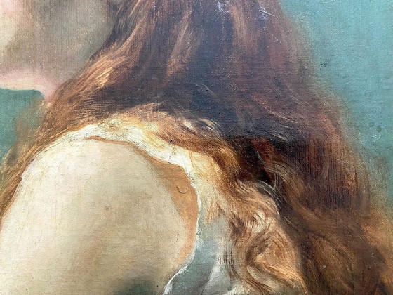 Image 1 of Pierre Jean Van Der Ouderaa (1841-1915) - Ländliche Schönheit