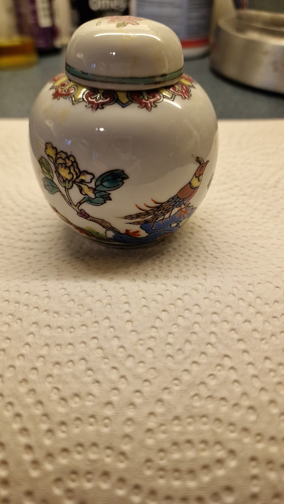 Image 1 of Antike chinesische Ingwerdose - bemalt mit Vogel