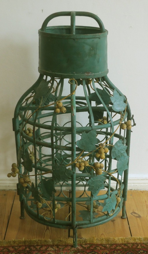 Boho Mid Century Florentiner Weinblatt Weinregal mit Kuppel
