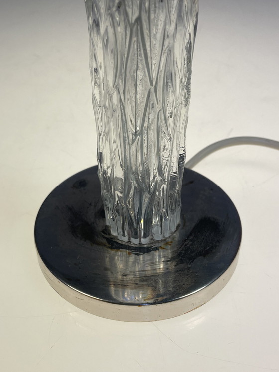 Image 1 of Kaiser Leuchten Tischlampe, Eisglasfuß, 1970'S