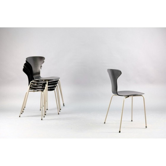 Image 1 of 6 Stühle aus Holz für den Essbereich von Arne Jacobsen für Fritz Hansen, 1959