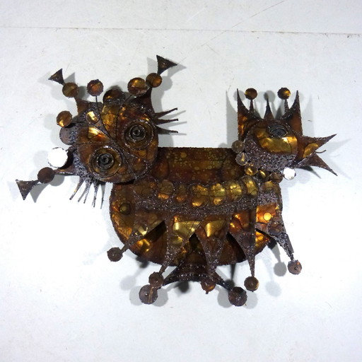 Henrik Horst Große Brutalistische Wandskulptur aus Eisen