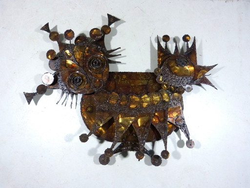 Henrik Horst Große Brutalistische Wandskulptur aus Eisen