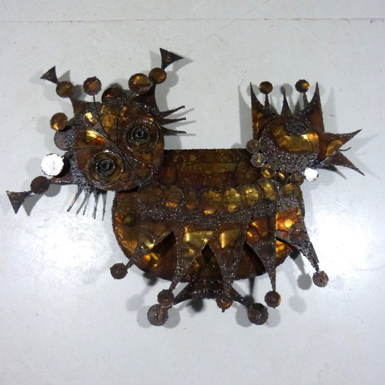 Image 1 of Henrik Horst Große Brutalistische Wandskulptur aus Eisen