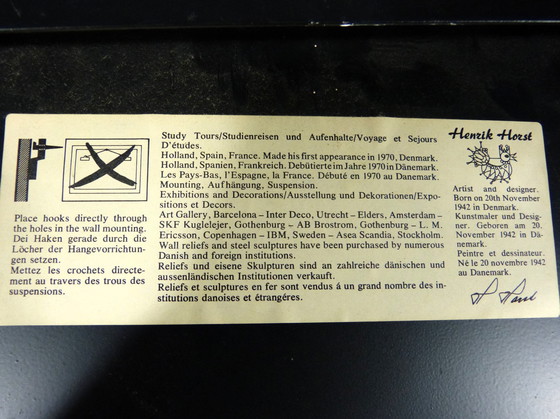 Image 1 of Henrik Horst Große Brutalistische Wandskulptur aus Eisen