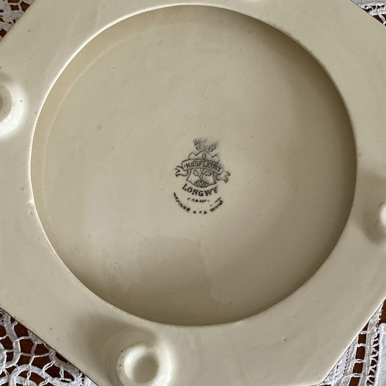 Image 1 of Untersetzer Aus Alter Steingut Longwy Achteckig