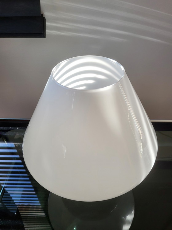 Image 1 of Vintage Pilz-Tischleuchte, Hustadt Leuchten, weißes Opalglas, Modell L, 1970er Jahre