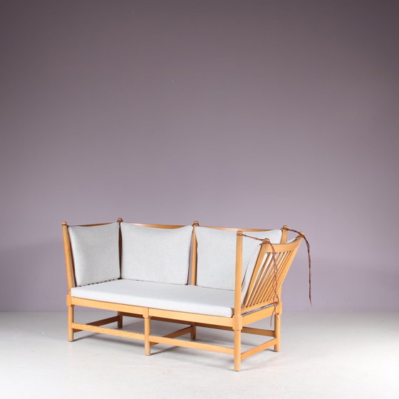 Image 1 of Spokeback Sofa von Børge Mogensen für Fritz Hansen, Dänemark 1963