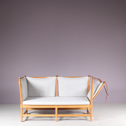 Spokeback Sofa von Børge Mogensen für Fritz Hansen, Dänemark 1963