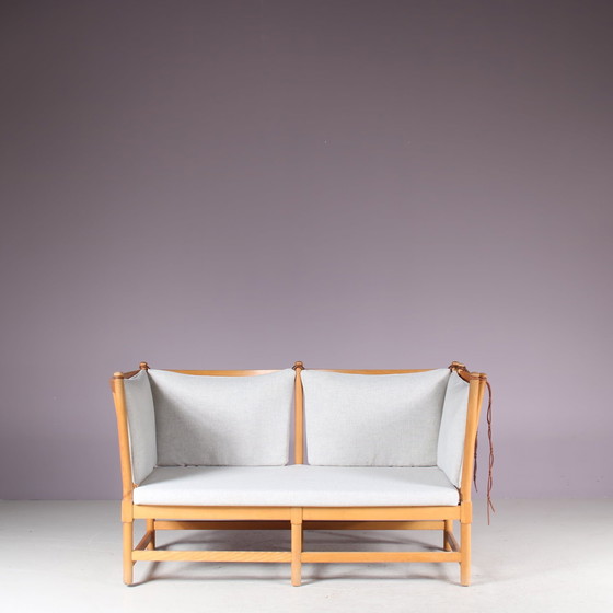 Image 1 of Spokeback Sofa von Børge Mogensen für Fritz Hansen, Dänemark 1963