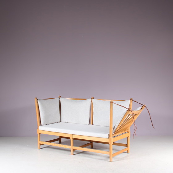 Image 1 of Spokeback Sofa von Børge Mogensen für Fritz Hansen, Dänemark 1963