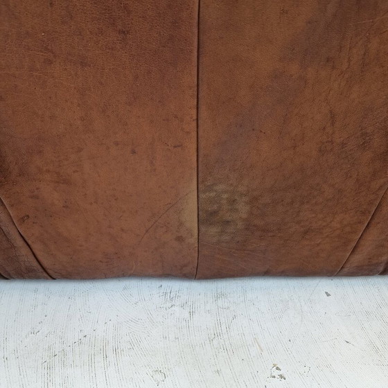 Image 1 of Vintage 2-Sitzer-Sofa "The Rock" in braunem Leder von Gerard Van Den Berg für Montis, 1970