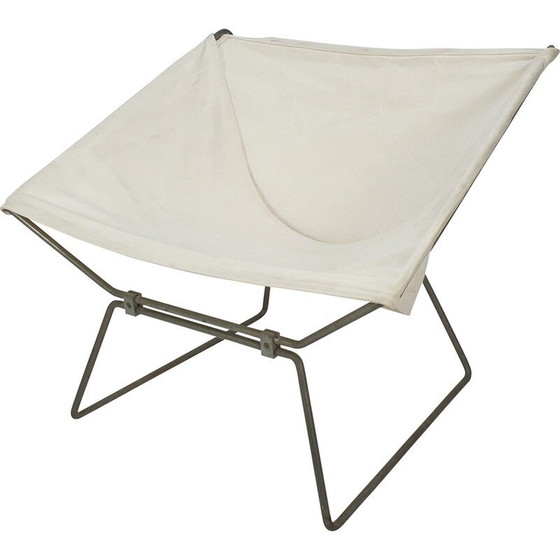 Image 1 of Vintage AP-14 Schmetterlingsstuhl aus Stahlrohr von Pierre Paulin für Ap Polak, 1950