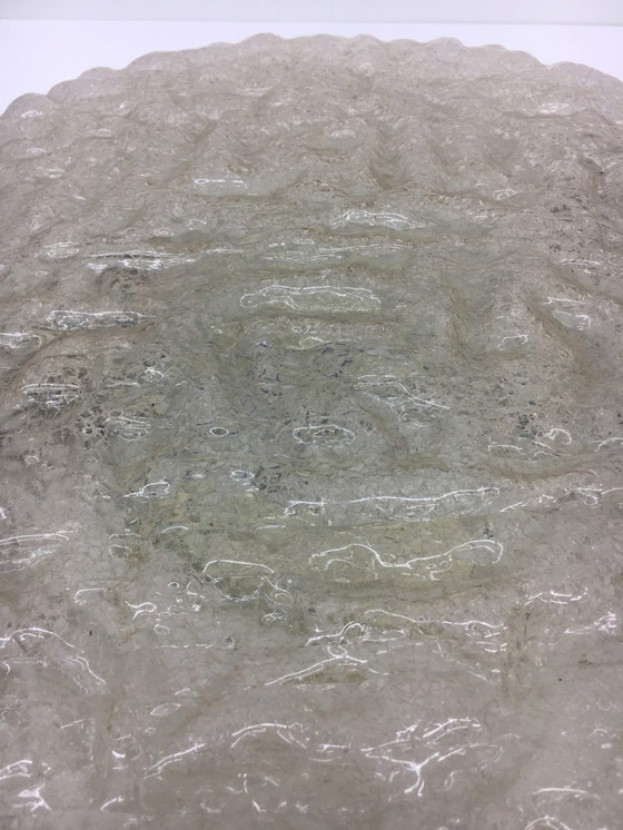 Image 1 of Glashütte Limburg Mid-Century Opalescent Glas & Chrom Wandleuchter