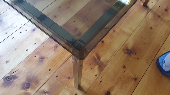 Image 1 of Vintage Couchtisch mit Rauchglas