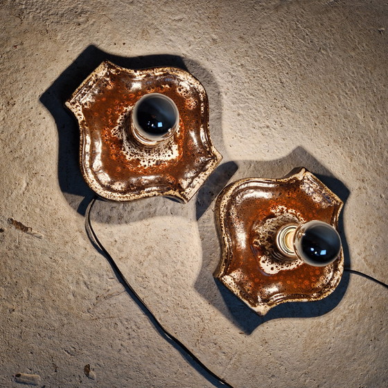 Image 1 of 2 einzigartige Vintage-Keramik-Wand- oder Tischlampen