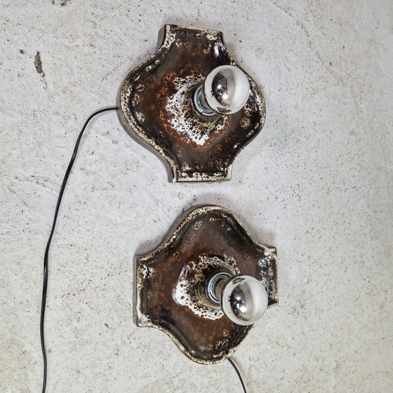 Image 1 of 2 einzigartige Vintage-Keramik-Wand- oder Tischlampen