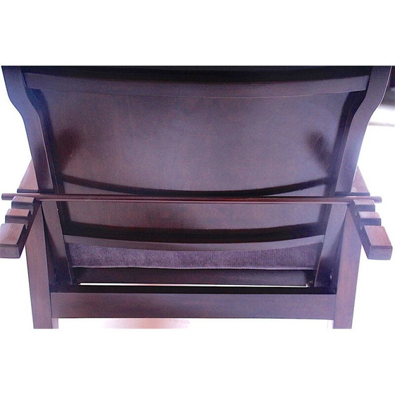 Image 1 of Art Deco verstellbarer Vintage-Sessel mit Hocker, 1930er Jahre