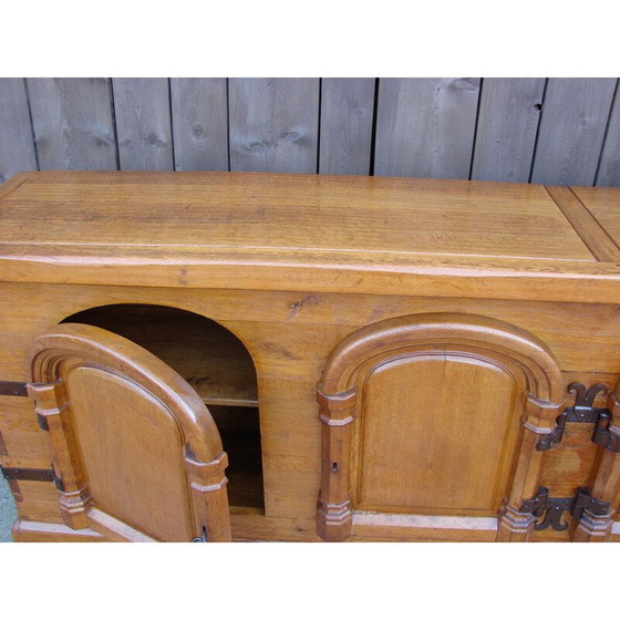 Image 1 of Vintage-Highboard aus Eichenholz, 1950