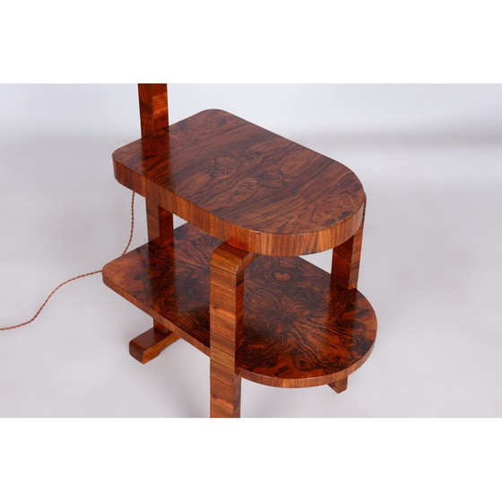 Image 1 of Vintage Stehleuchte aus Glas und verchromtem Stahl, Tschechoslowakei 1930