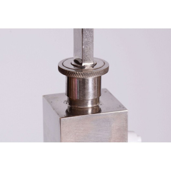 Image 1 of Vintage Stehleuchte aus Glas und verchromtem Stahl, Tschechoslowakei 1930