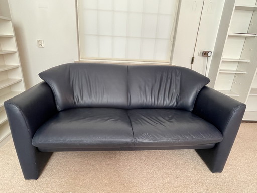 Leolux 2-Sitzer Sofa Morion Leder Topaz 6427 Nachtblau