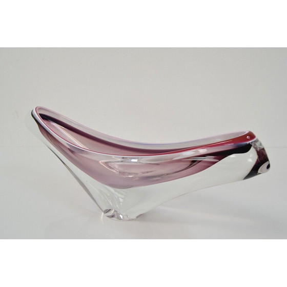 Image 1 of Schale aus Kunstglas von Josef Hospodka für Chribska, Tschechoslowakei 1960