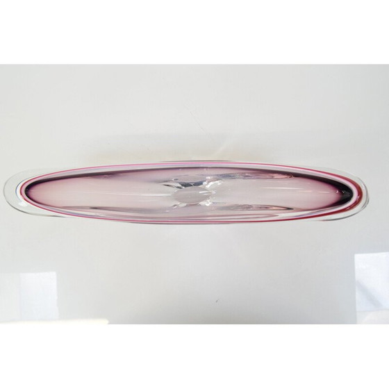 Image 1 of Schale aus Kunstglas von Josef Hospodka für Chribska, Tschechoslowakei 1960