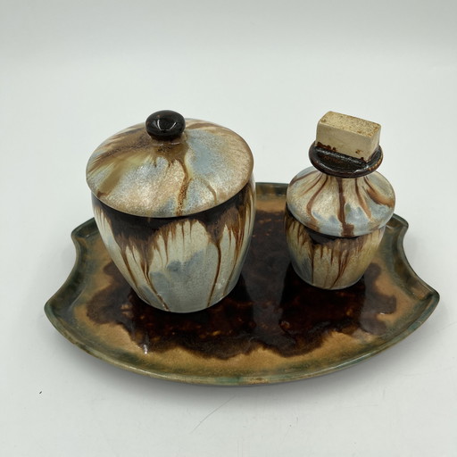 Rauchertablett Art Deco Aus Der Faïencerie De Thulin