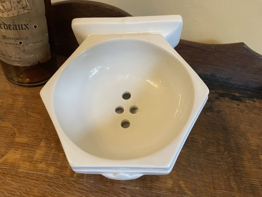 Art Deco Seifenschale Schwammschale Porzellan