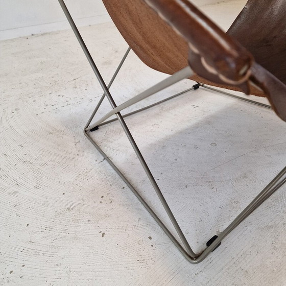 Image 1 of Vintage Papillon F675 Stuhl in braunem Leder von Pierre Paulin für Artifort, Niederlande 1960