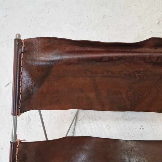 Image 1 of Vintage Papillon F675 Stuhl in braunem Leder von Pierre Paulin für Artifort, Niederlande 1960