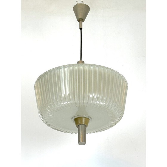 Image 1 of Vintage Art Deco Kronleuchter aus Glas und Metall für Seguso, Italien 1940