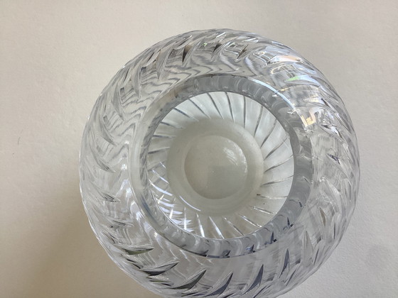 Image 1 of Handgeschliffene kugelförmige Vase aus Kristall