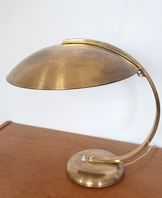 Image 1 of Bauhaus-Schreibtischlampe aus Messing von Hillebrand.