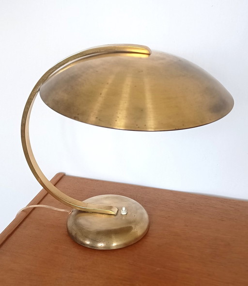 Bauhaus-Schreibtischlampe aus Messing von Hillebrand.