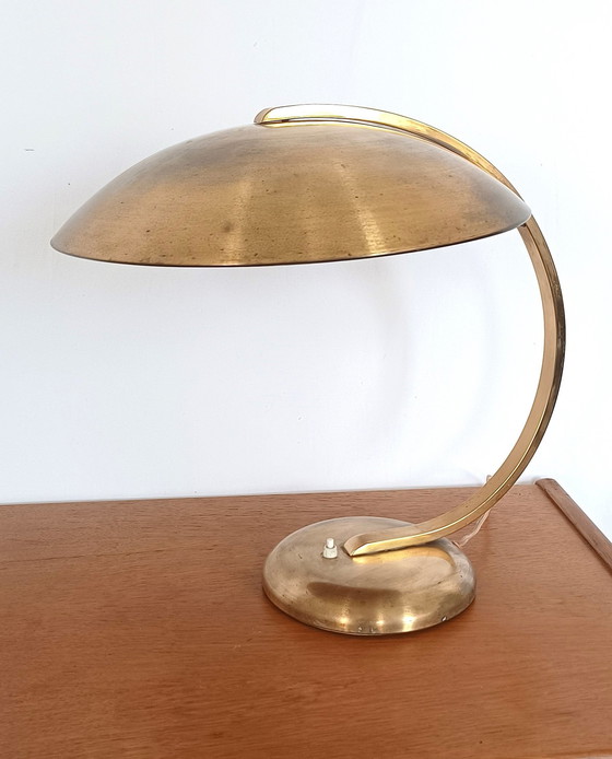 Image 1 of Bauhaus-Schreibtischlampe aus Messing von Hillebrand.