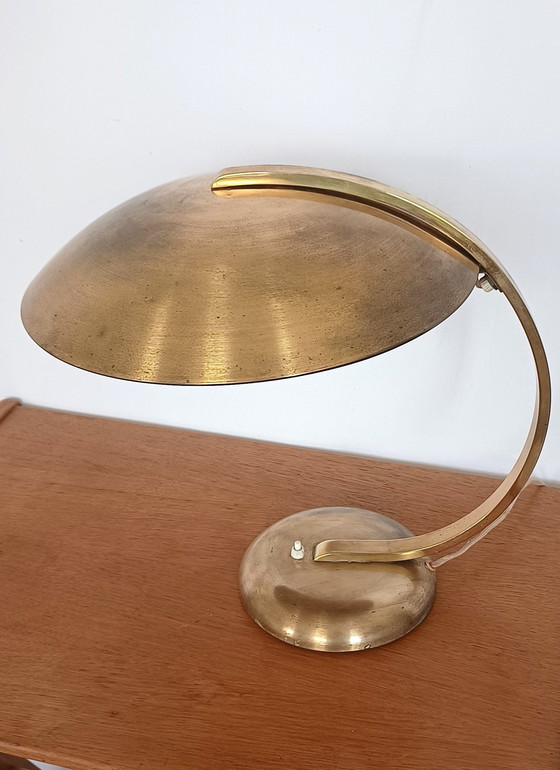 Image 1 of Bauhaus-Schreibtischlampe aus Messing von Hillebrand.