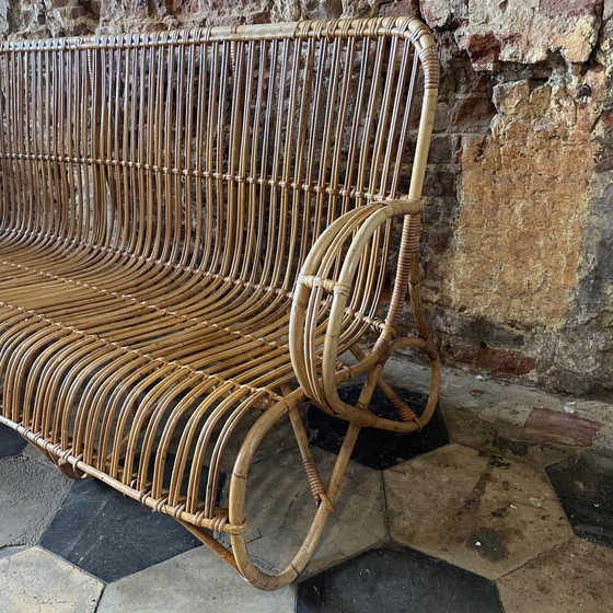 Image 1 of Vintage Belse 8 Rattan 3-Sitzer