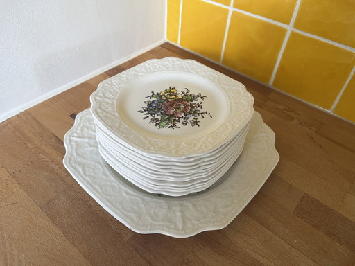 Crown Devon Fielding's Porzellan Gebäck Set komplett von 1930s