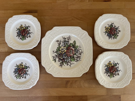 Image 1 of Crown Devon Fielding's Porzellan Gebäck Set komplett von 1930s