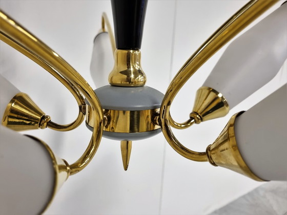 Image 1 of Italienischer Kronleuchter aus der Mitte des Jahrhunderts, 1960er Jahre