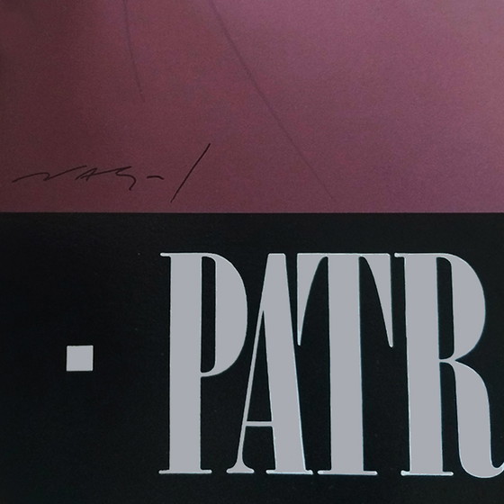 Image 1 of 1980er Jahre Original Gorgeous Patrick Nagel "Silver Foiled Sunglasses" Kunst Poster.