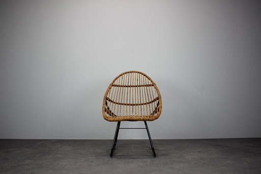 Rattan Lounge Chair von ULUV für Alan Fuchs, Tschechoslowakei, 1960er Jahre