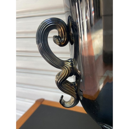 Vintage-Vase aus Muranoglas von Toso, 1980